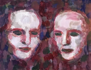 Two Pale Heads in the Dark by William T. Ayton