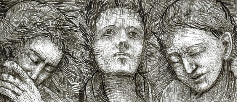 Study of Three Heads by William T. Ayton