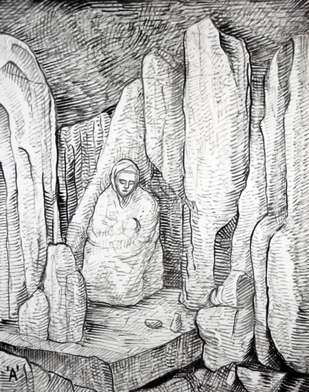 Madonna in a Rocky Landscape by William T. Ayton