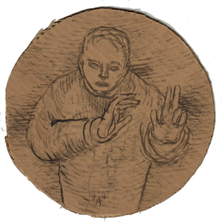 Small Man Trapped Inside a Tondo by William T. Ayton