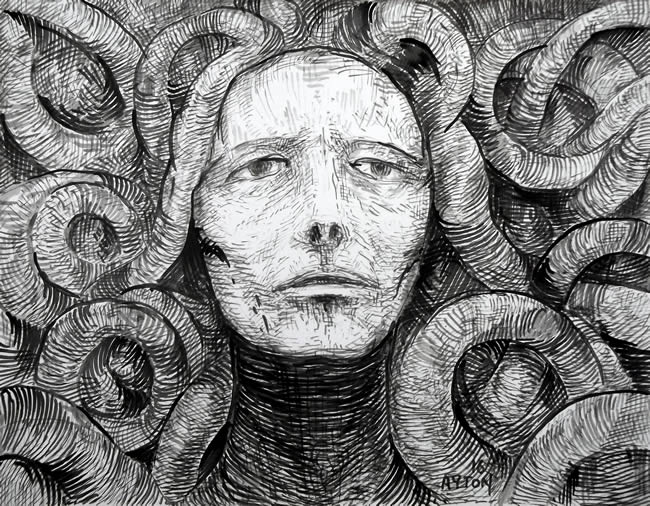 Medusa Trapped in the Coils of Reality