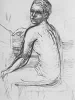 Sketch of a Seated Figure by William T. Ayton