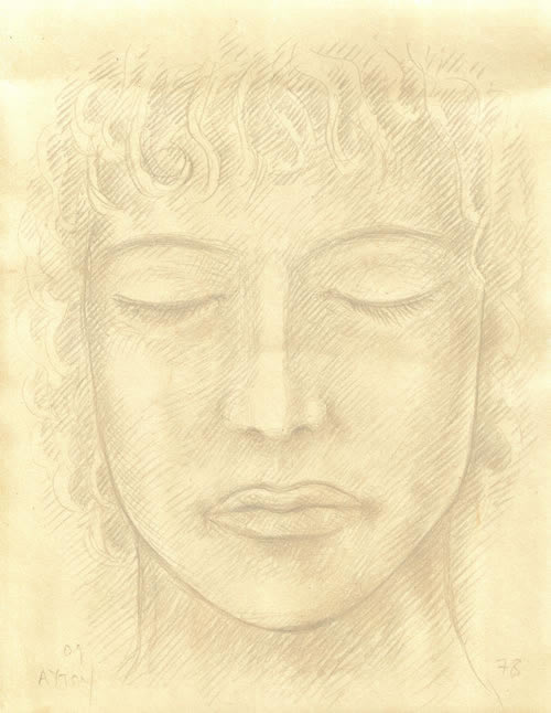 Cassandra silverpoint by William T. Ayton