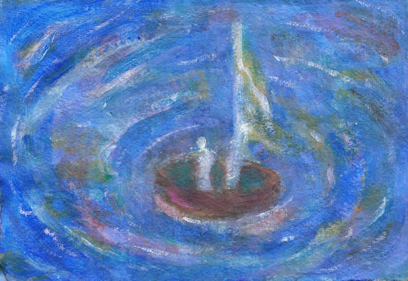 Fragile Boat on a Stormy Sea by William T. Ayton