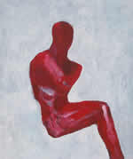 Vestige (Seated Red Figure on a White Ground) by William T. Ayton